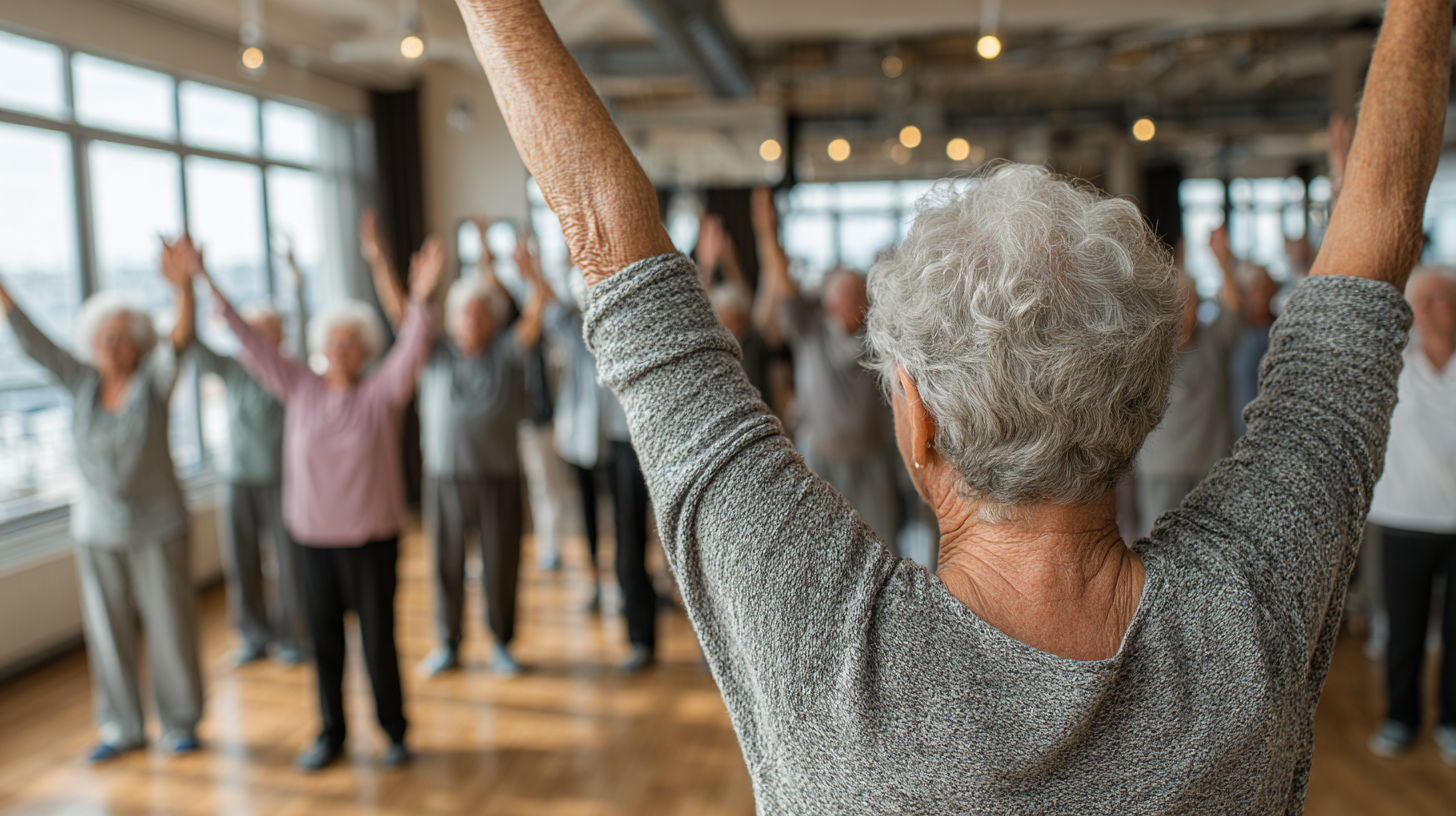 Echipa de specialiști mudenrakol cu seniori fericiți
